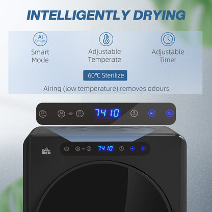 HOMCOM 4kg Compact 40-60â  Tumble Dryer - Black