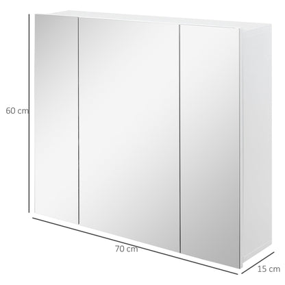 kleankin Wall Mounted Mirror Cabinet - White