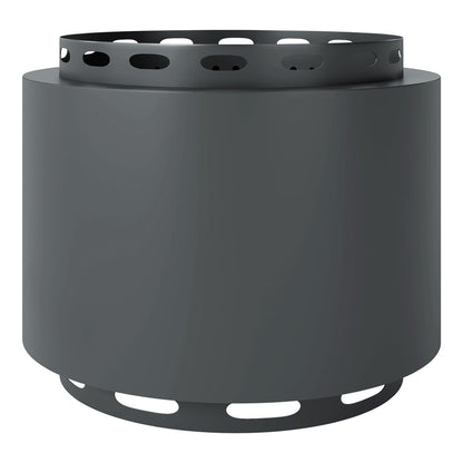 Outsunny Smokeless Fire Pit, 48.5cm Portable Wood Burning Firepit with Poker for Garden Camping Bonfire Party, Metal, Dark Grey