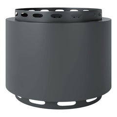 Outsunny Smokeless Fire Pit, 48.5cm Portable Wood Burning Firepit with Poker for Garden Camping Bonfire Party, Metal, Dark Grey