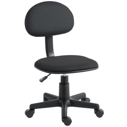 HOMCOM Small Armless Office Chair - Black