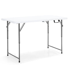 Portable Bi-fold Picnic Table with 3-Level Height Adjustment