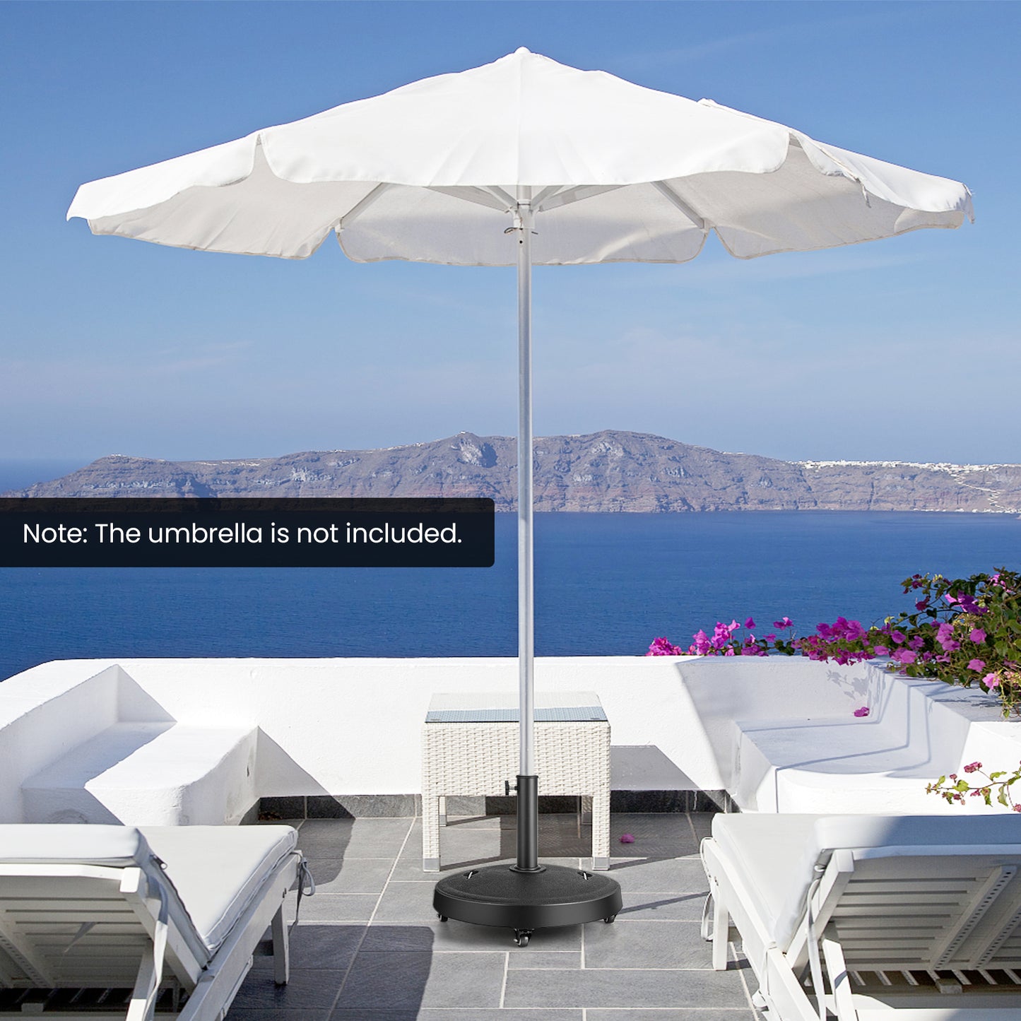 23kg Outdoor Umbrella Base with Wheels and Handles