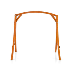 Patio Wood Swing Frame with Curved Arc Top