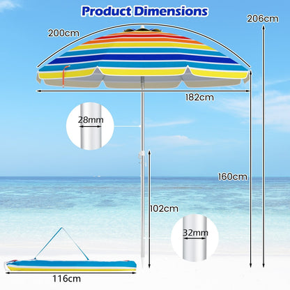 UPF50+ Sun Protection Portable Outdoor Sunshade Parasol-Colourful
