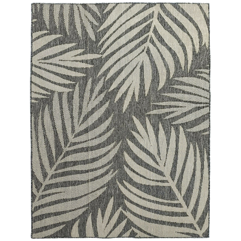 HOMCOM UV Resistant Indoor & Outdoor Area Rug, Easy-Cleaning Machine Washable Rug for Patio, Garden, Kitchen, Bathroom or Living Room, 170 x 120 cm, Grey