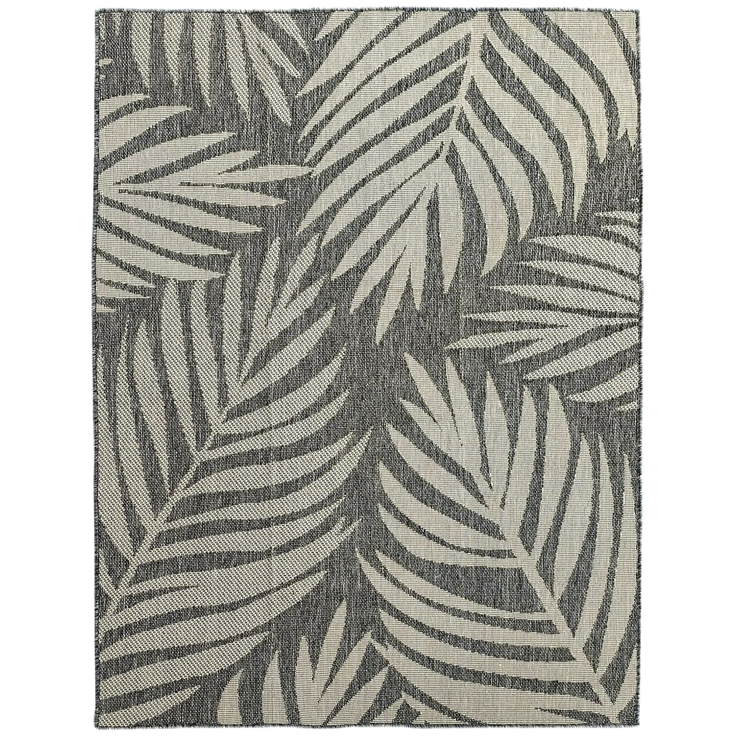 HOMCOM UV Resistant Indoor & Outdoor Area Rug, Easy-Cleaning Machine Washable Rug for Patio, Garden, Kitchen, Bathroom or Living Room, 170 x 120 cm, Grey
