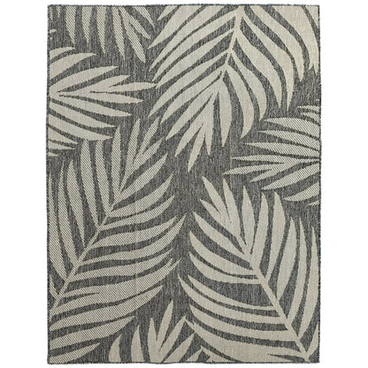 HOMCOM UV Resistant Indoor & Outdoor Area Rug, Easy-Cleaning Machine Washable Rug for Patio, Garden, Kitchen, Bathroom or Living Room, 170 x 120 cm, Grey