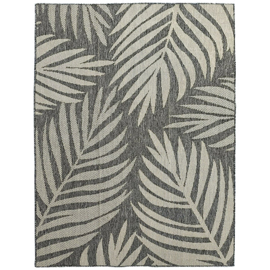 HOMCOM UV Resistant Indoor & Outdoor Area Rug, Easy-Cleaning Machine Washable Rug for Patio, Garden, Kitchen, Bathroom or Living Room, 170 x 120 cm, Grey