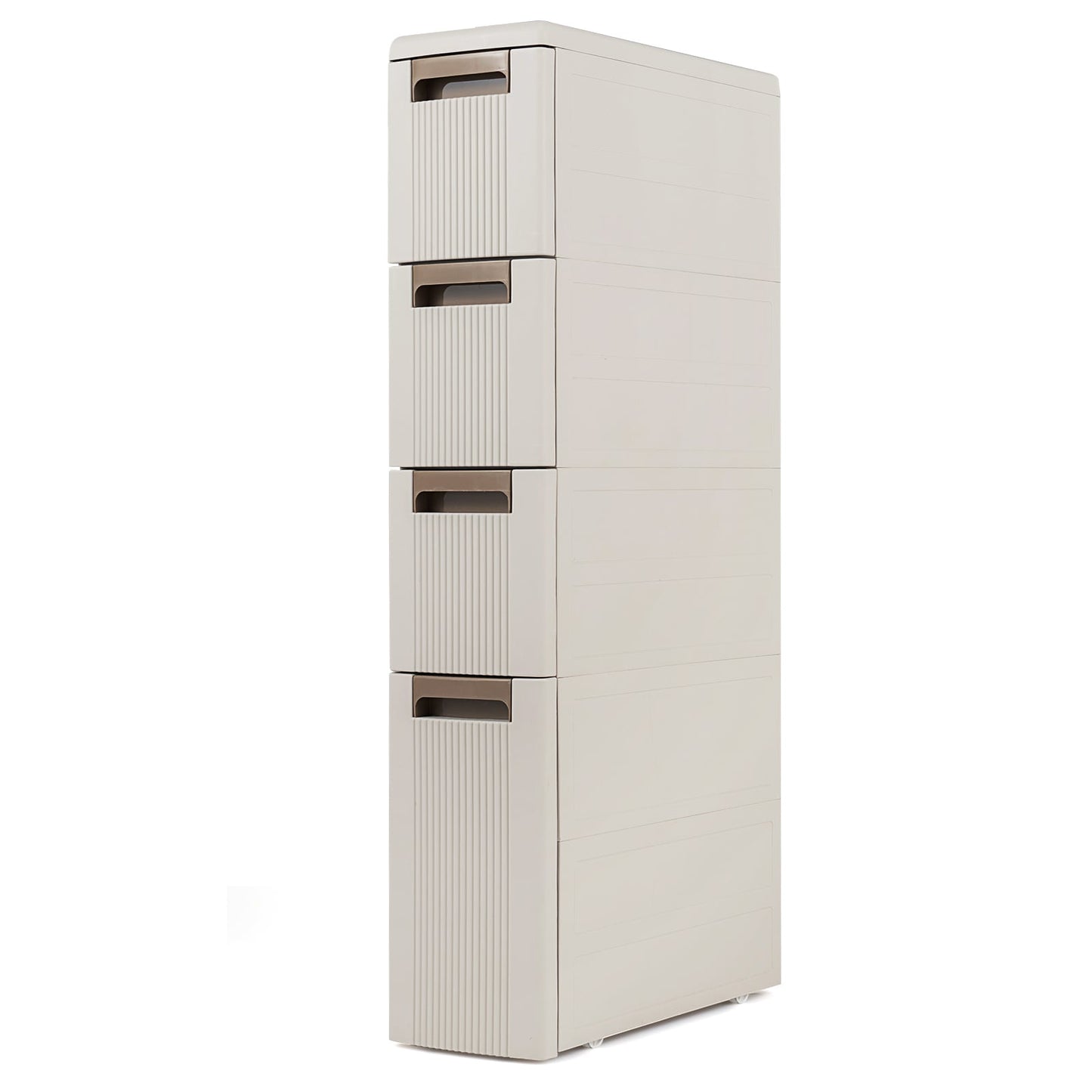 Narrow Storage Cabinet with 2/3/4 Drawers and Wheels-4 Drawers