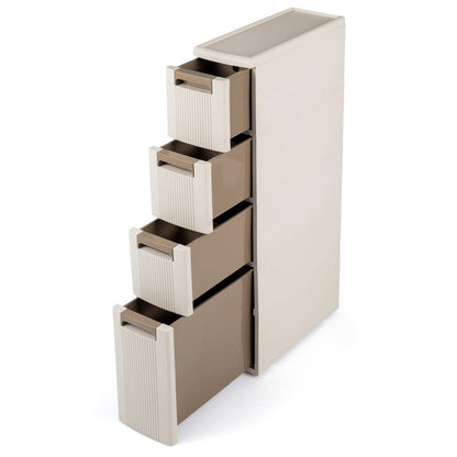Narrow Storage Cabinet with 2/3/4 Drawers and Wheels-4 Drawers