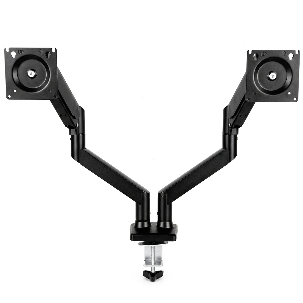 HOMCOM Dual Monitor Stand for 2 Screens up to 32", Height Adjustable Monitor Riser with Tilt & Swivel