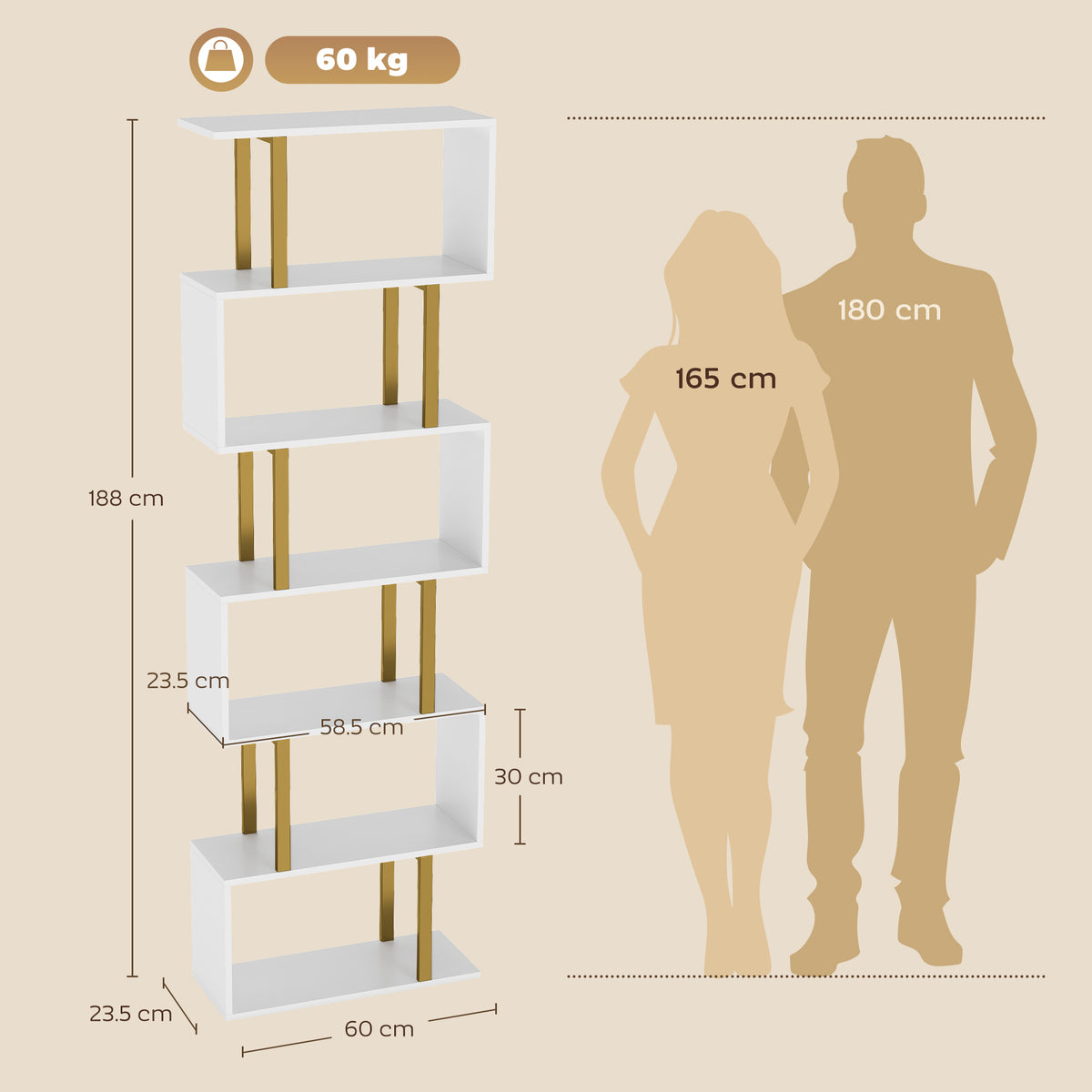 HOMCOM standing units free bookshelves industrial case bedroom