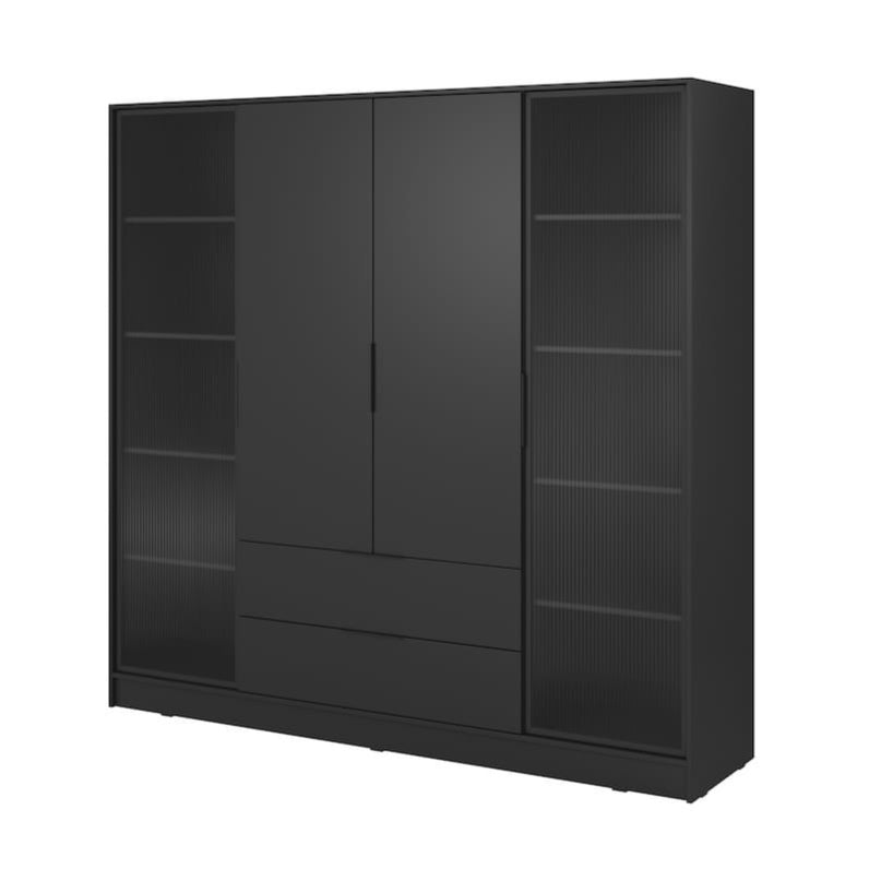 Kelly Hinged Door Wardrobe 206cm [Glass]