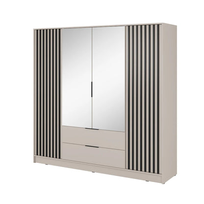 Nelly Hinged Door Wardrobe 206cm [Mirror]