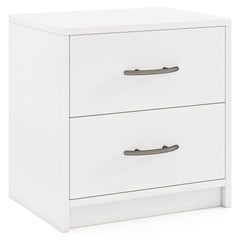 2-Drawer Nightstand with Storage for Living Room Bedroom-White