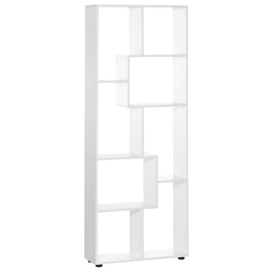 HOMCOM 8-Cube Bookcase, Tall Display Shelf, Standing Storage Rack for Study Room, Living Room, 70 x 24 x 178cm, White