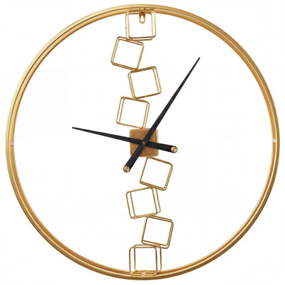 Nordic Style Large Wall Clock Battery-Operated for Living Room Bedroom-Yellow