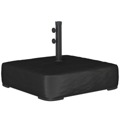 Outsunny Garden Parasol Base 80 kg Sand Filled Heavy Duty Stand for Cantilever Umbrellas and 48 mm Poles Black