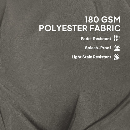 Outsunny Set of Four Padded Garden Seat Cushions - Light Grey