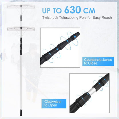 Telescoping Extendable Roof Snow Rake
