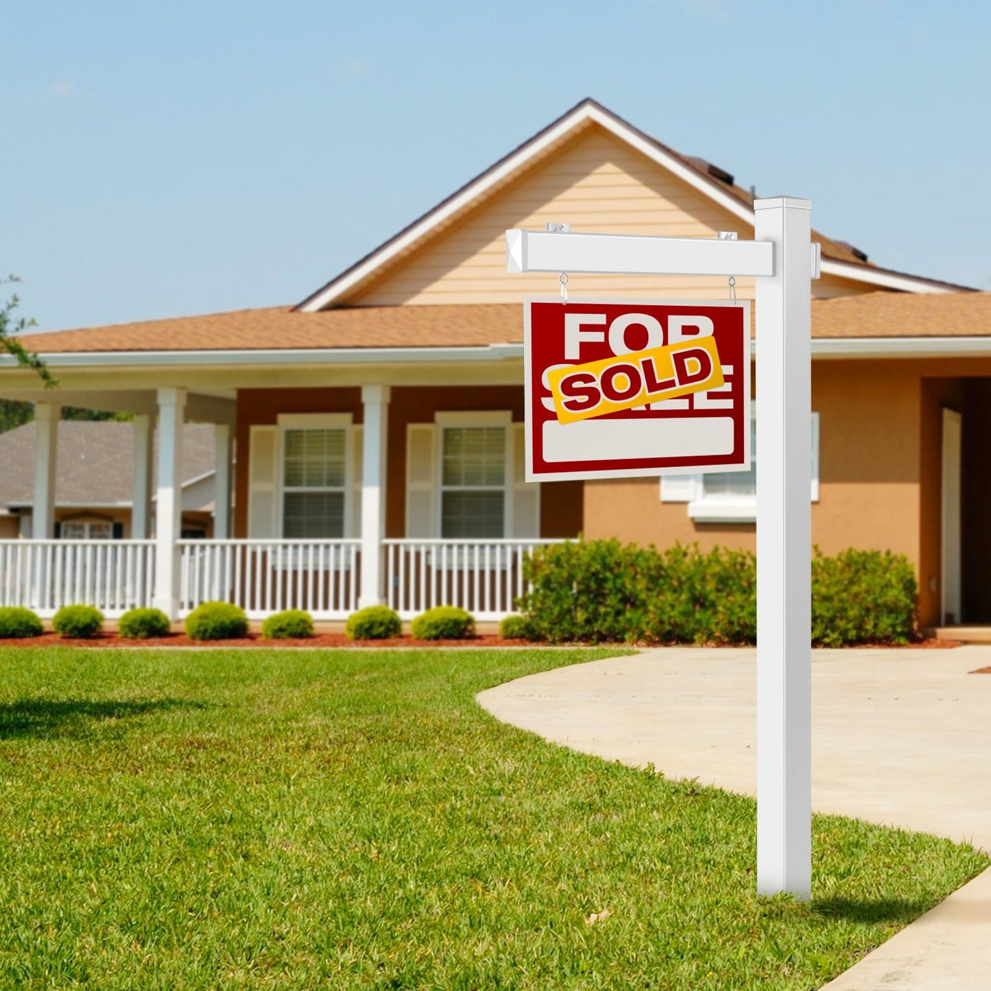 Real Estate Sign Post for Garage Sale Signs (No Sign Included)