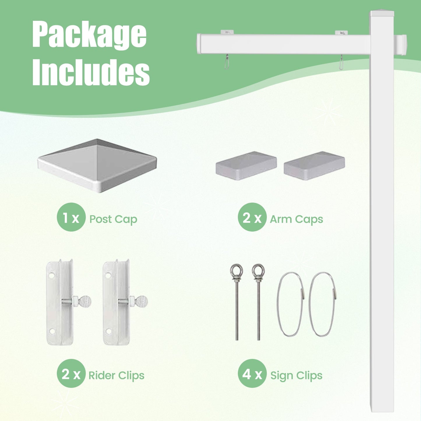 Real Estate Sign Post for Garage Sale Signs (No Sign Included)