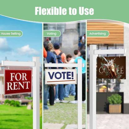 Real Estate Sign Post for Garage Sale Signs (No Sign Included)