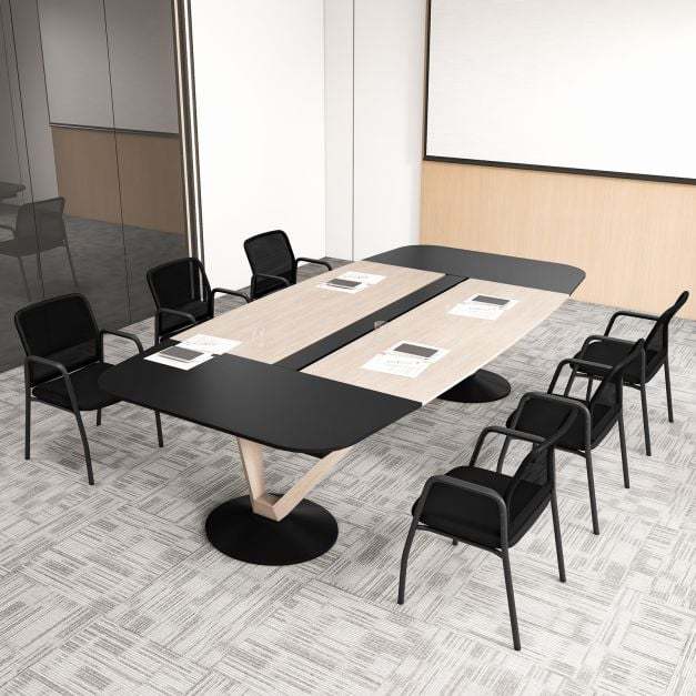 Office Guest Chairs with Ergonomic Mesh Backrest and Cushioned Seat Set of 6-Black