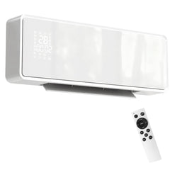 HOMCOM 2000W Ceramic Electric Heater with Fan, Adjustable Thermostat, Wall Mounted - White