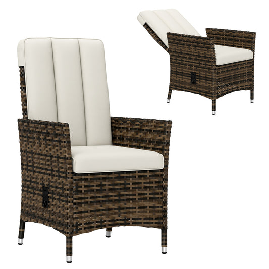 Outsunny 105√Ç¬∞-150 Reclining Rattan Chair - Cream