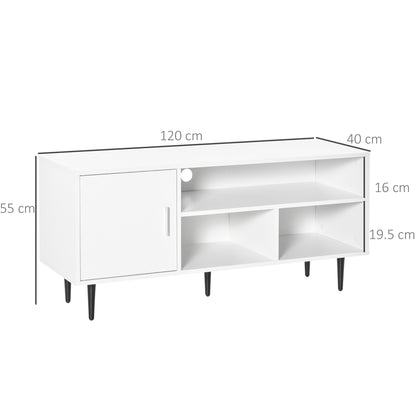 HOMCOM TV Stand Cabinet for TVs up to 60 Inches - White