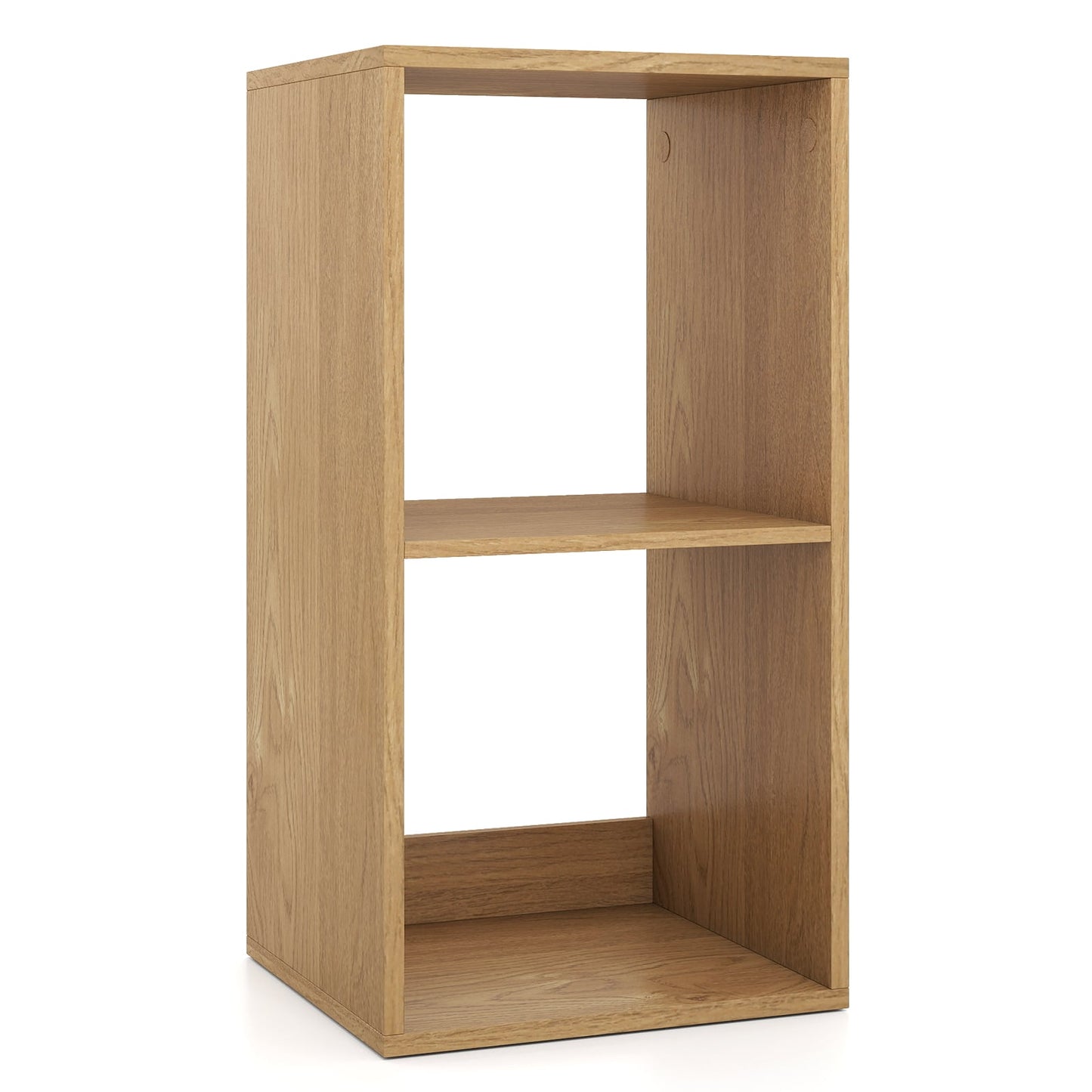 Open Back 2-tier Bookshelf with Anti-toppling Kit-Natural