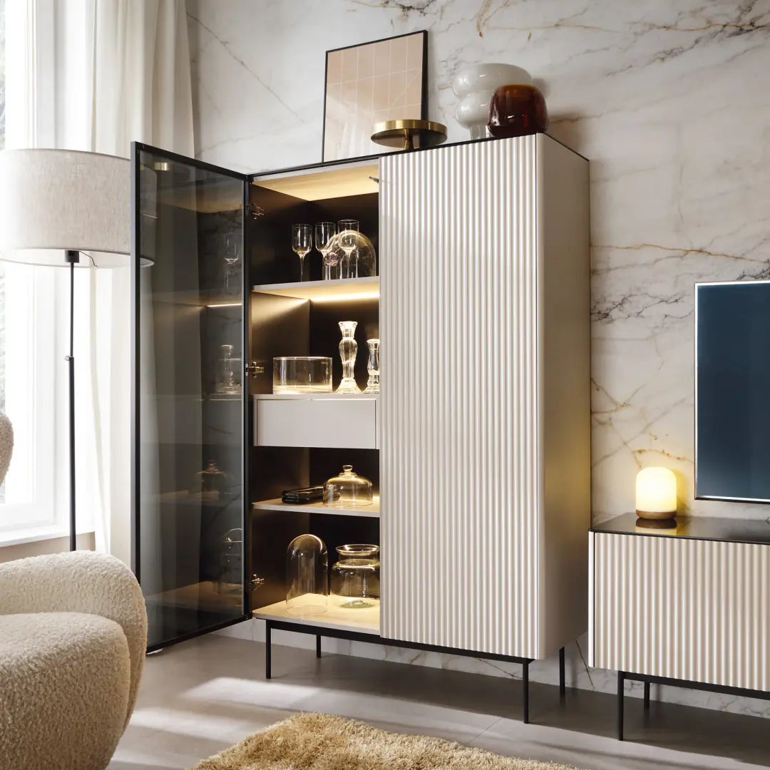 Orta Tall Display Cabinet 107cm