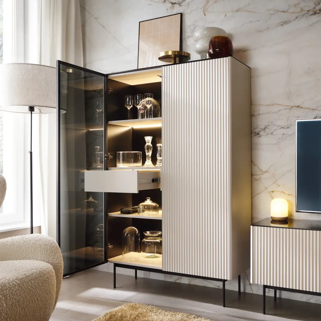 Orta Tall Display Cabinet 107cm