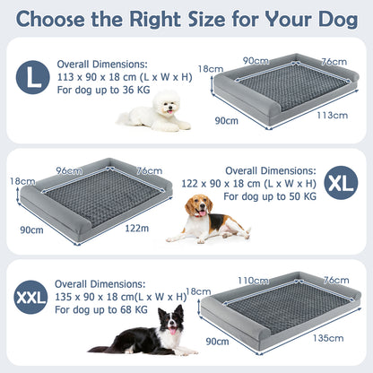 Orthopedic Foam Dog Bed L Sized Large Pet Bed-XXL