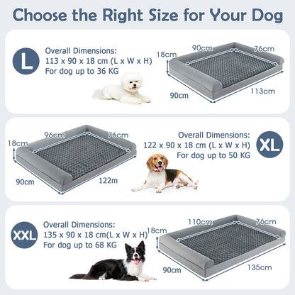 Orthopedic Foam Dog Bed L Sized Large Pet Bed-XXL