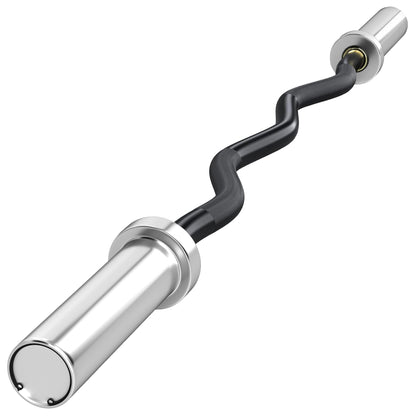 SPORTNOW 120cm EZ Barbell Bar for 5cm Weight Plates, with Spring Clips, 8kg