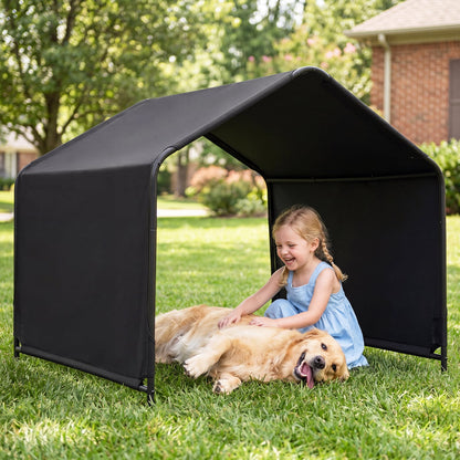 Outdoor Dog Shade Shelter for Large Medium Small Breeds Dog Tent Canopy-Black