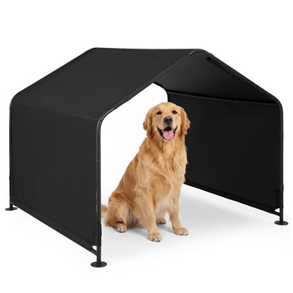 Outdoor Dog Shade Shelter for Large Medium Small Breeds Dog Tent Canopy-Black