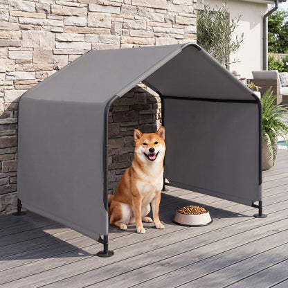 Outdoor Dog Shade Shelter for Large Medium Small Breeds Dog Tent Canopy-Grey