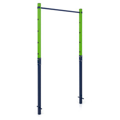 Outdoor In-Ground Pull Up Bar Heavy Duty Metal Pull Up Bar Station with 5 Adjustable Heights-Blue