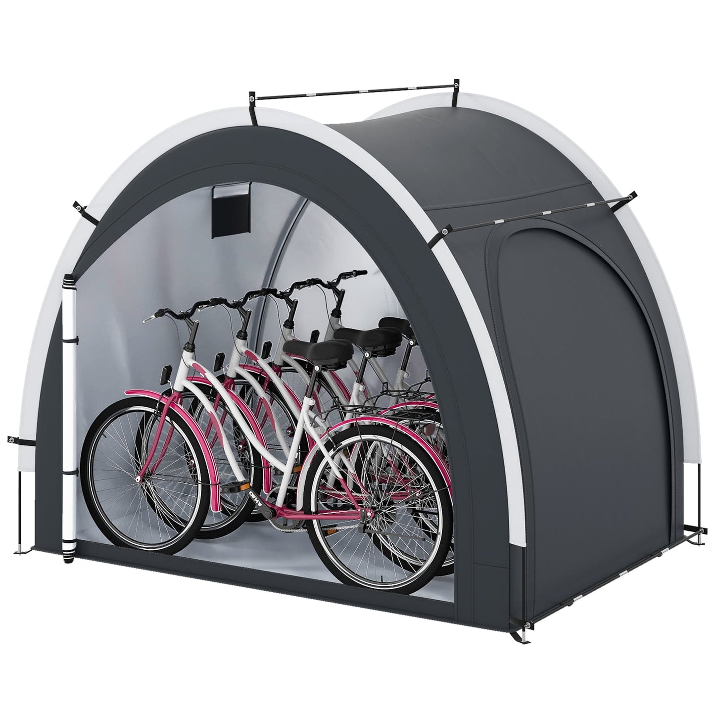 Outdoor Bike Cover Bicycle Tent with Water-proof Silver-coated Fabric