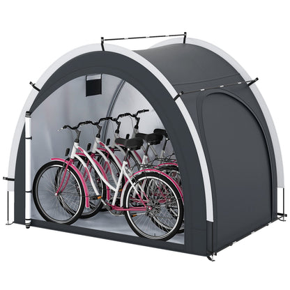 Outdoor Bike Cover Bicycle Tent with Water-proof Silver-coated Fabric