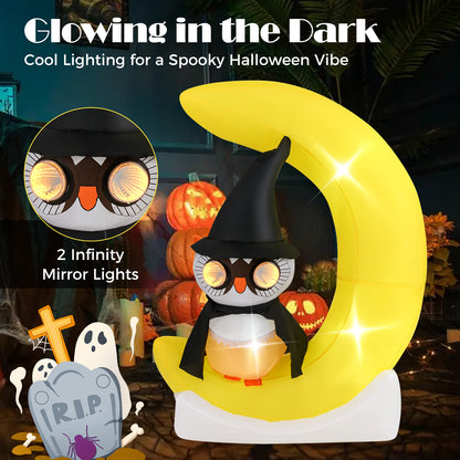 Outdoor Inflatable Halloween Decoration with LED Lights and Stakes