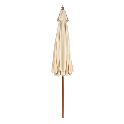 2.7/3m Wooden Patio Parasol Sun Shade Umbrella with 8 Ribs-2.7 m