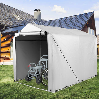 Outdoor Storage Shed Portable Garage Shelter for Bikes-Silver