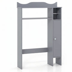 Over Toilet Storage Cabinet with Paper Holder and Removable Shelves for Bathroom-Gray