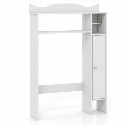 Over Toilet Storage Cabinet with Paper Holder and Removable Shelves for Bathroom-White