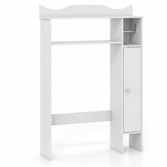 Over Toilet Storage Cabinet with Paper Holder and Removable Shelves for Bathroom-White